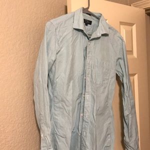 JCrew dress shirt green with white check